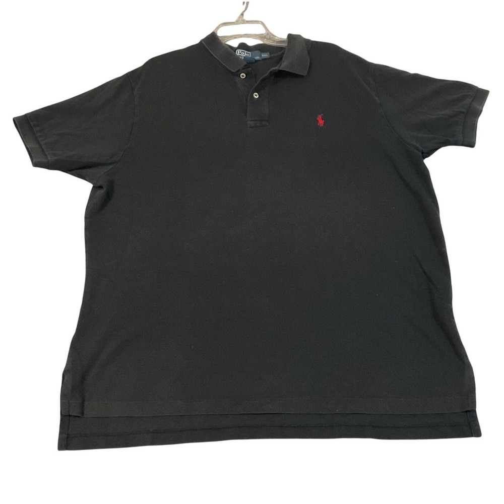Polo Ralph Lauren Polo‎ Shirt Mens LG Navy w Red Pony Logo